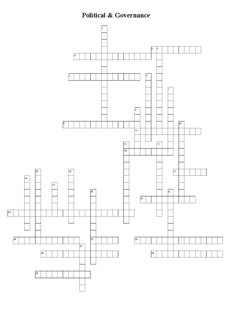 Crossword Final PDF Governance Decision Making