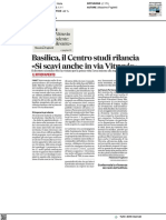 Basilica, Il Centro Studi Rilancia: Si Scavi Anche in Via Vitruvio - Il Corriere Adriatico Del 15 Marzo 2023