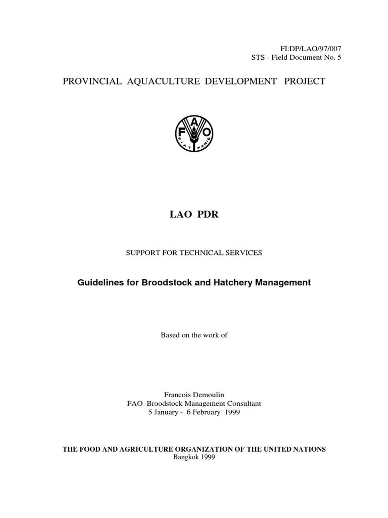 Fish Hatchery Management in Nigeria PDF Spawn (Biology) Pond