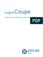 Manuel OptiCoupe Optimisation de Débits de Panneaux Et de Barres ATELIER Bois