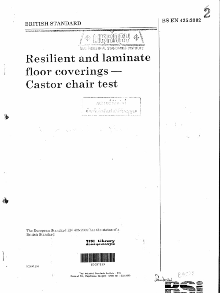 BS EN 425 2002 Castor Chair Leg PDF