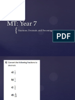 Fractions, Decimals, & Percentages