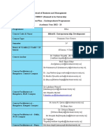 ED Course Plan