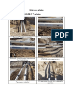 Reference photos of pipeline excavation and protection