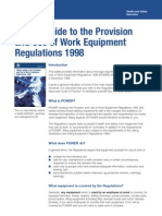 HSE - Simple Guide To The Provision & Use of Work Equipment Regulations 1998