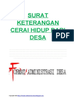 Surat Keterangan Cerai Hidup Dari Desa Terbaru