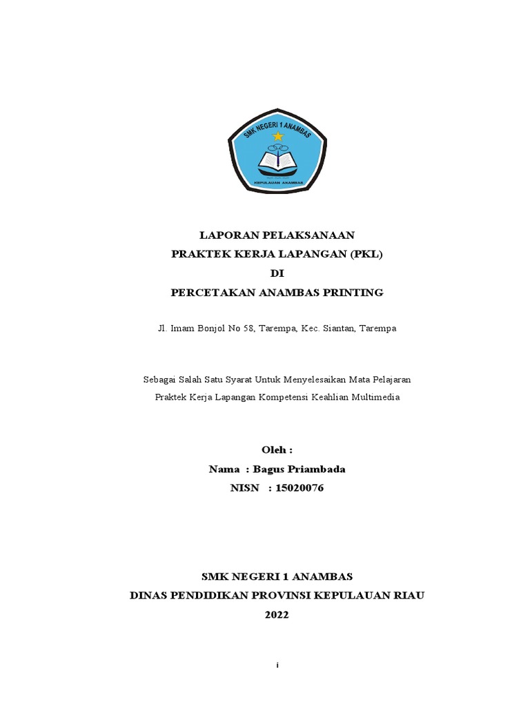 Contoh Laporan PKL | PDF