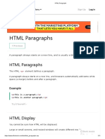 HTML Paragraphs