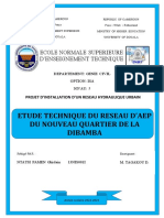 Etude Technique Du Reseau D'Aep Du Nouveau Quartier de La Dibamba