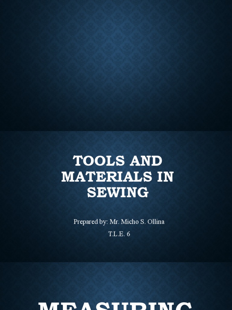 Tle Sewing Tools | PDF