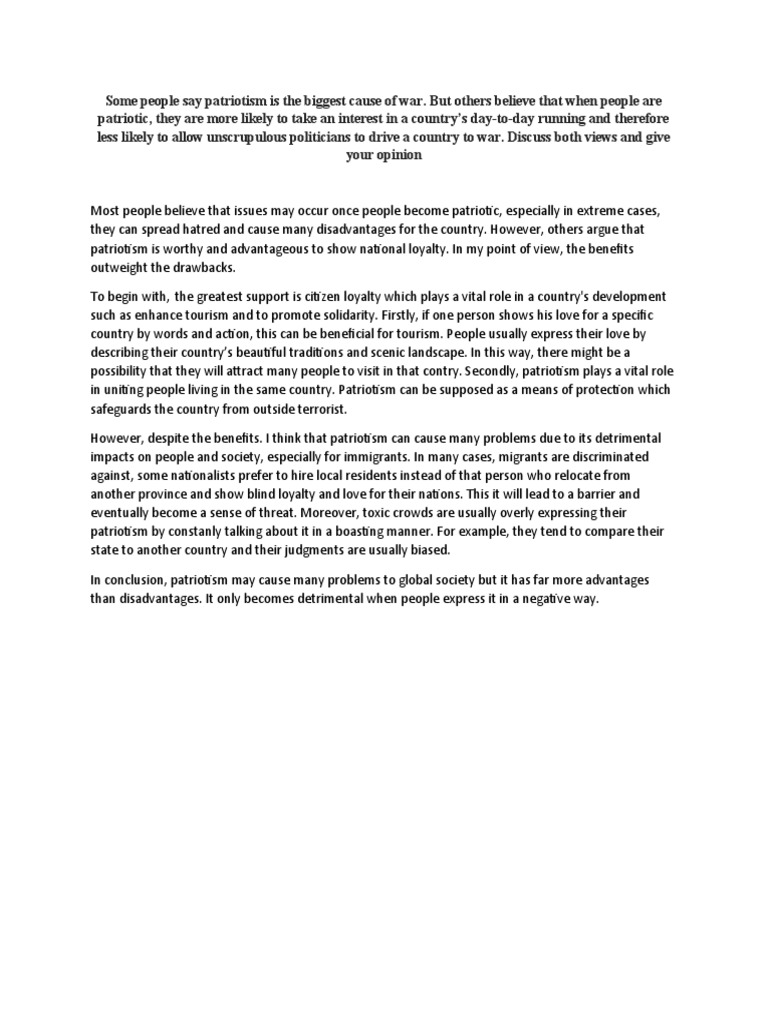 Patriotism Pdf Politics