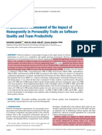 A Quantitative Assessment of the Impact of Homogeneity in Personality Traits on Software Quality and Team Productivity