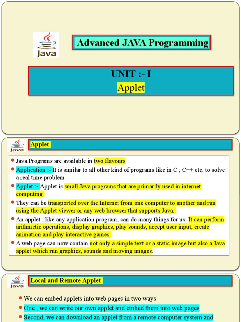Understanding Java Applets and Their Use | PDF | World Wide Web ...