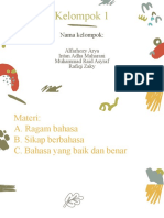 Presentasi Ragam Bahasa Indonesia. Kel. 1 