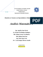 Maestría en Ciencias Análisis Matemático I