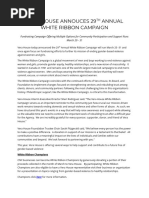 White Ribbon Campaign Press Release