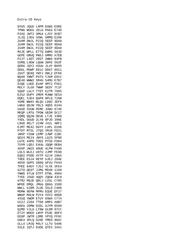 Cd keys pdf
