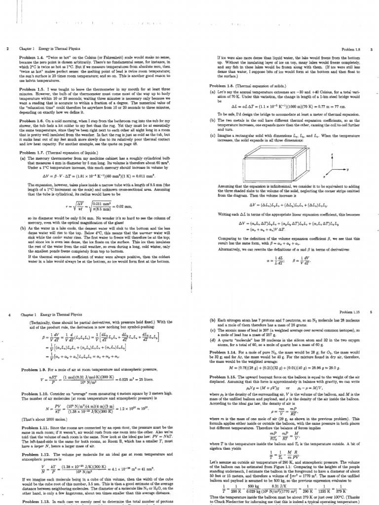 Energy Concepts in Thermal Physics | PDF | Gases | Heat