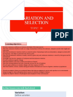 Variation and Selection: TOPIC. 18