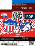 Entrada Liga Profesional Femenina de Futbol 2022 1 Margareth Pacheco