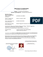 Sertifikat Kompetensi: Number of Certificate: 0132081440120220013