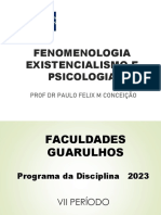 Fundamentos Da Fenomenologia e Existencialísmo - Aulas Um e Dois PDF