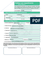 Formulario de Cargo Publico Primera Inscripcion