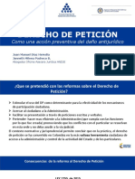Derecho de Petición Como Acción Preventiva Del Daño Antijurídico Memorias Diplomado en Defensa Jurídica Día 3 PDF