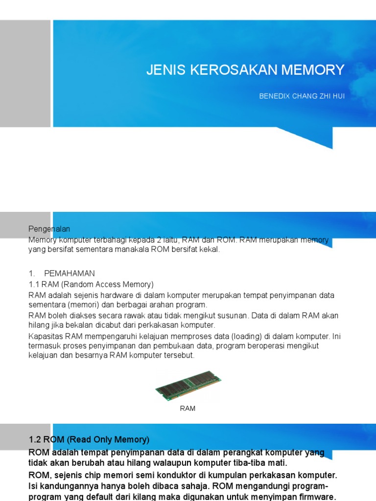 Jenis-Jenis Memori dan Kerosakannya | PDF | Komputer
