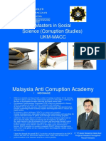 Masters in Social Science (Corruption Studies) Program