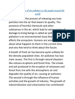 Adverse Effects of Air Pollution On The People Around The World Eassy 7e English PDF