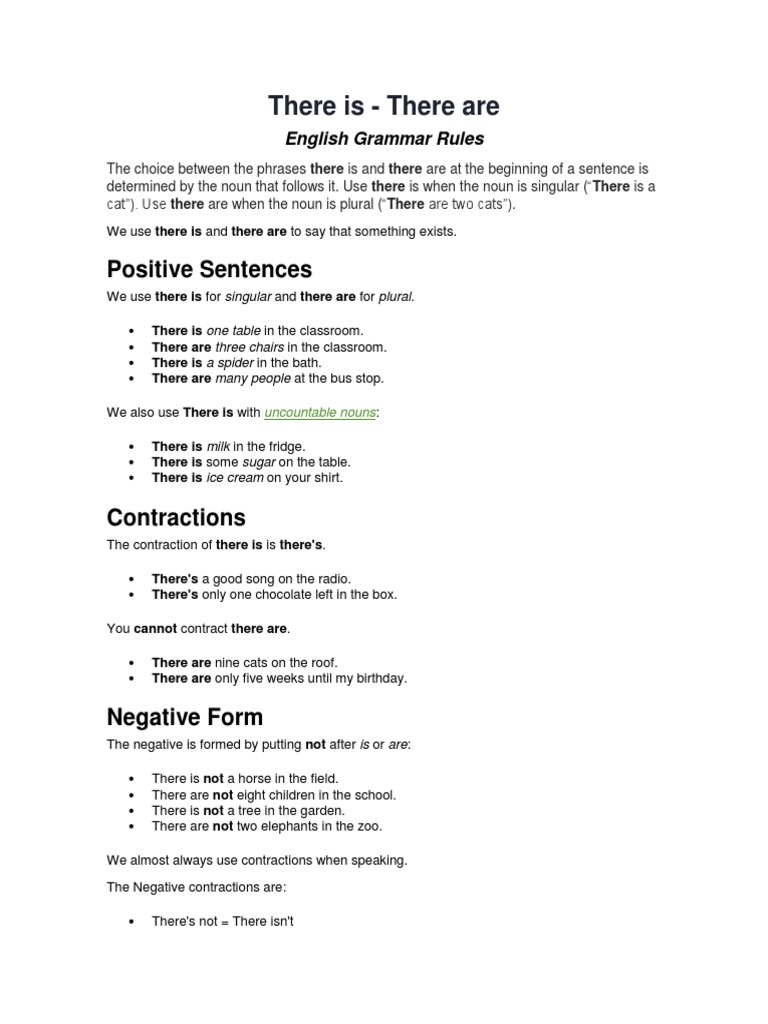 There Is There Are Explanation | PDF | Plural | Grammatical Number