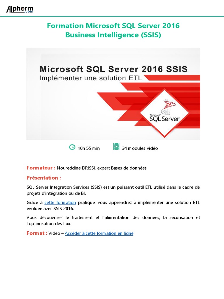 Alphorm-Fiche-Formation-Microsoft SQL Server 2016 Business Intelligence ...