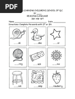 Consonant Blends