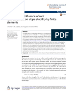 Assessing The Influence of Root Reinforcement On Slope Stability by Finite Elements