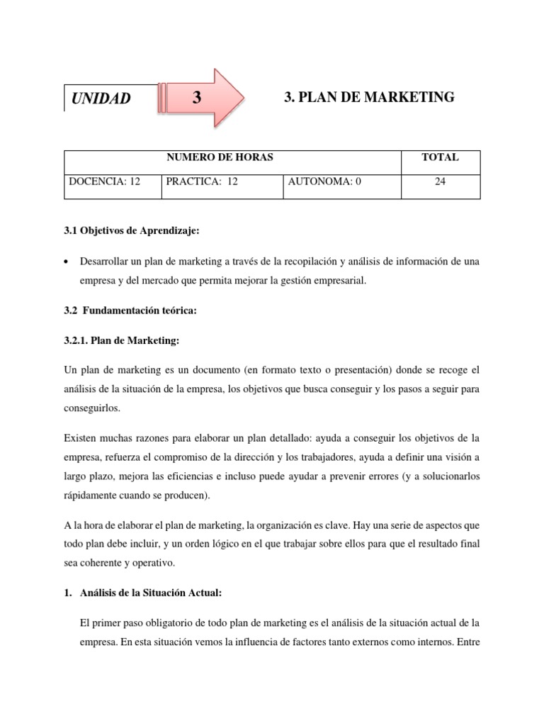 Guía para Elaborar un Plan de Marketing | PDF | Marketing | Análisis FODA