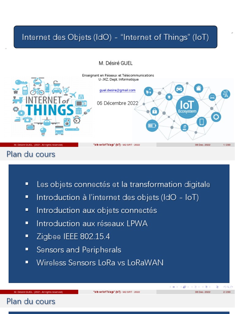 Comparaison des réseaux IoT : LoRa et Zigbee | PDF | Internet des ...