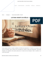 Leitura Orante Da Bíblia - Parte 01 - Diocese de Valadares