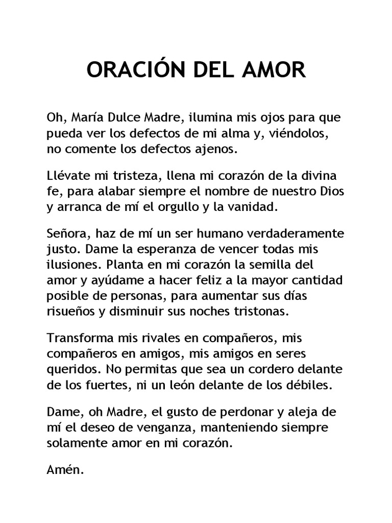 Oración para el Amor y la Compasión | PDF