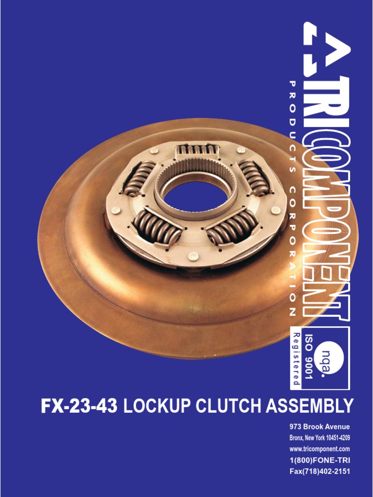 FX2343 Lockup Clutch Assembly PDF Steel Industrial Processes