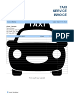Taxi Service Invoice Template