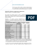 Limitación A La Deducción Por Depreciacion