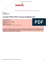 Acuerdo 798 de 2021 Concejo de Bogotá, D.C