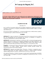 Acuerdo 30 de 1996 Concejo de Bogotá, D.C