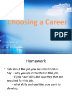 Choosing A Career 9 Form