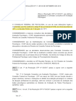 Resolução Do Exercício Profissional 17 2019 Do Conselho Federal de Psicologia BR PDF