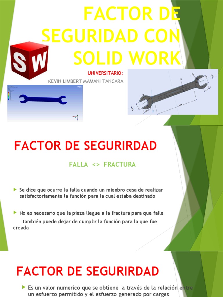 Factor de Seguridad en SolidWorks | PDF