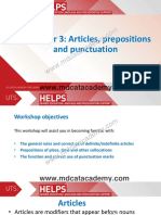 Grammar 3: Articles, Prepositions and Punctuation