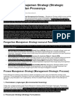 Pengertian Manajemen Strategi