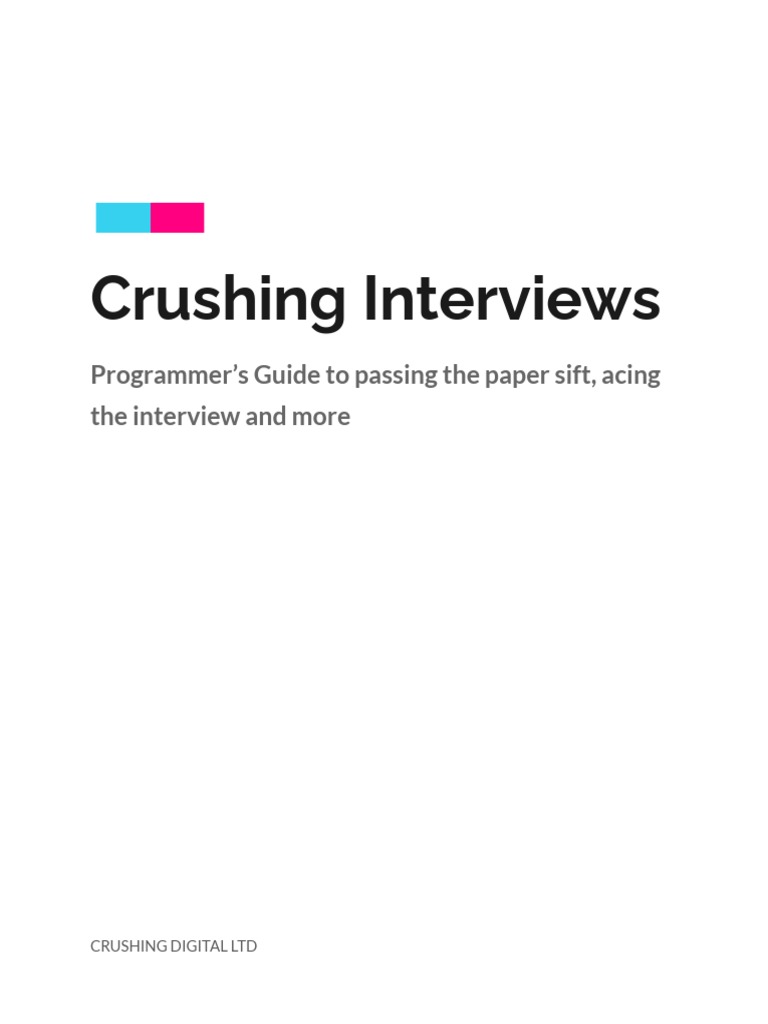 Crushing Interviews PDF Recruitment